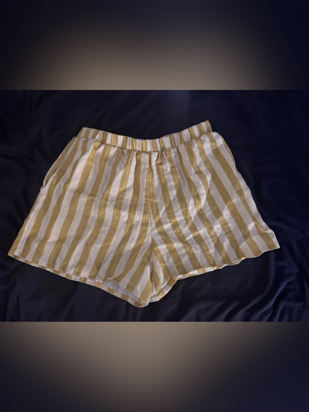 Nettle’s Tale Bowen Shorts in “Mango Stripe”